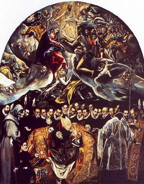El Greco The Burial of Count Orgaz Norge oil painting art